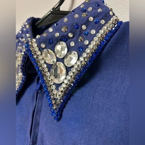 CUSTOM ROYAL BLUE SHOW SHIRT